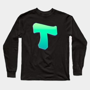 Letter T - Green fade Long Sleeve T-Shirt